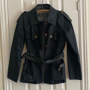 Mackage Belted Jacket with Leather Details